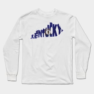 Kentucky Typo Map Long Sleeve T-Shirt